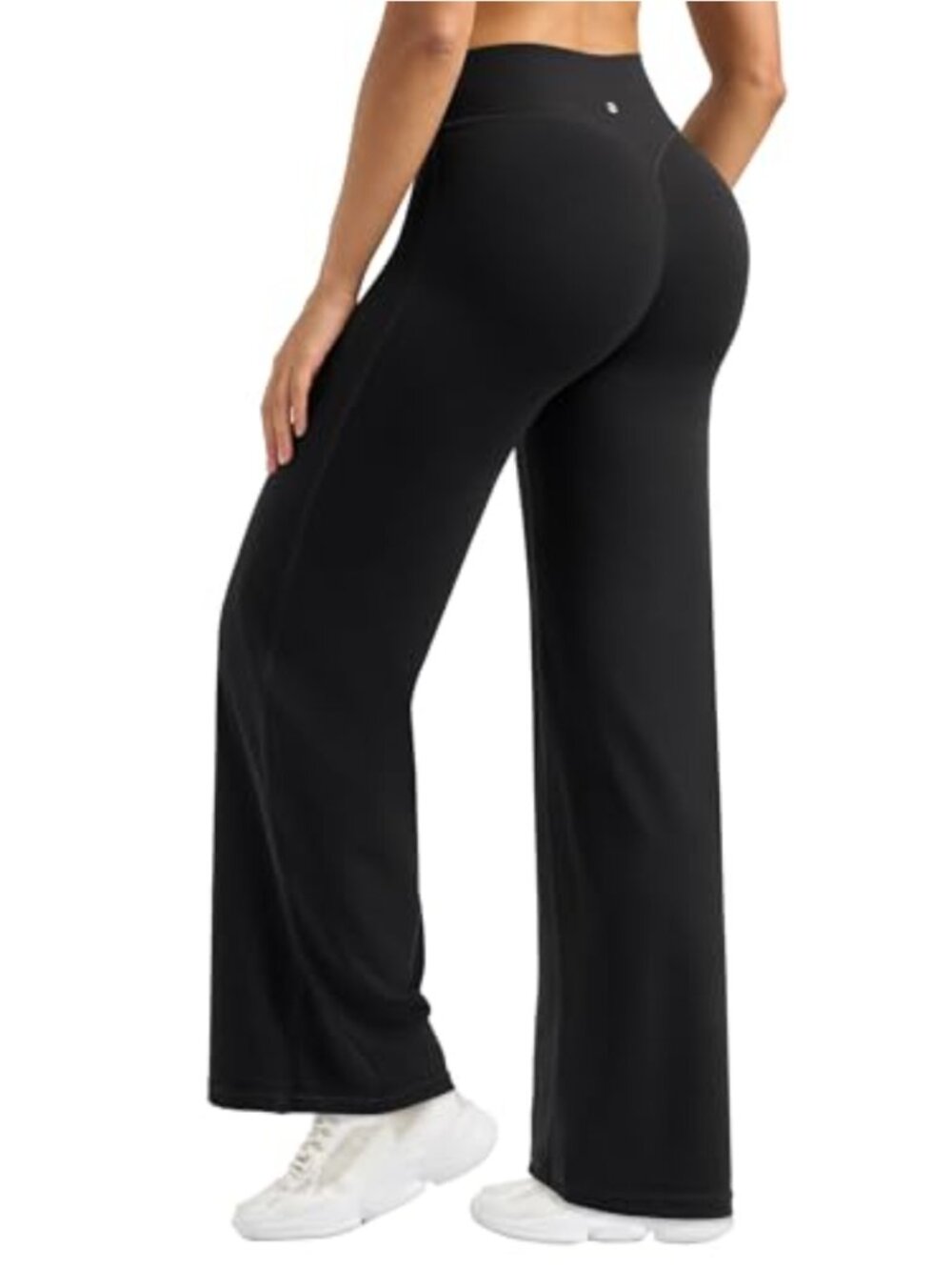 High Waisted Wide Leg Yoga Pants Buttery Soft No Front Seam Straight Leg